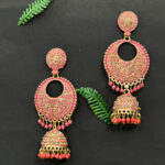 Keshari Floral Bali Pink Jhumka Earring For Girls and Women