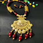 Rich Maroon Necklace & Earrings Set